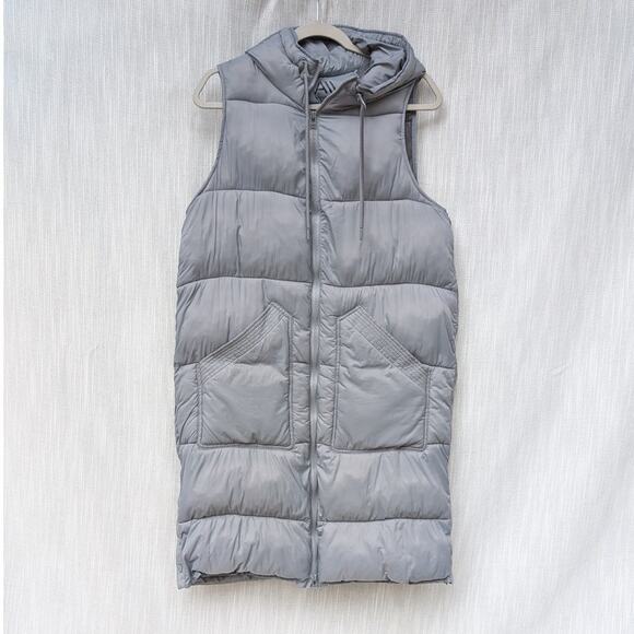 Andrew Marc Jackets & Blazers - Andrew Marc Blue/Gray Kerr Horizontal Rail Quilted Shell Puffer Vest, size S